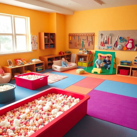 engaging sensory exploration zones