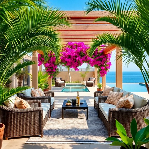 exotic outdoor relaxation space