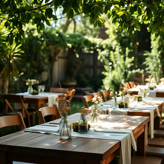 floral rustic table arrangements