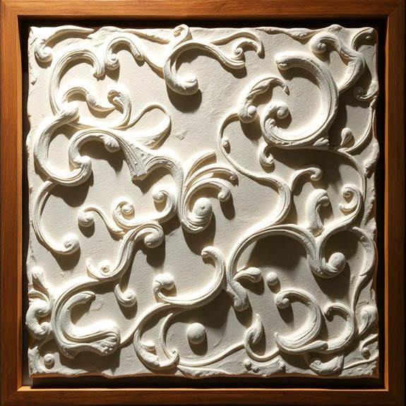 framed sculptural artworks display