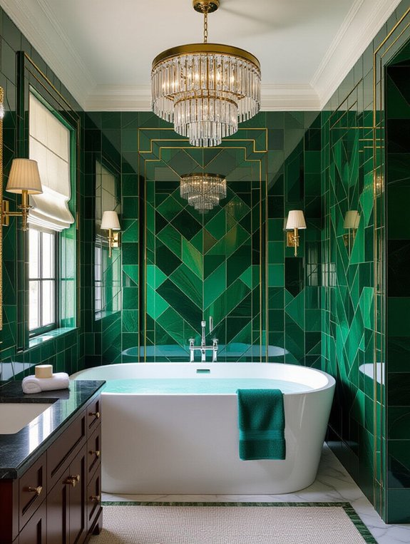 glamorous art deco bathroom
