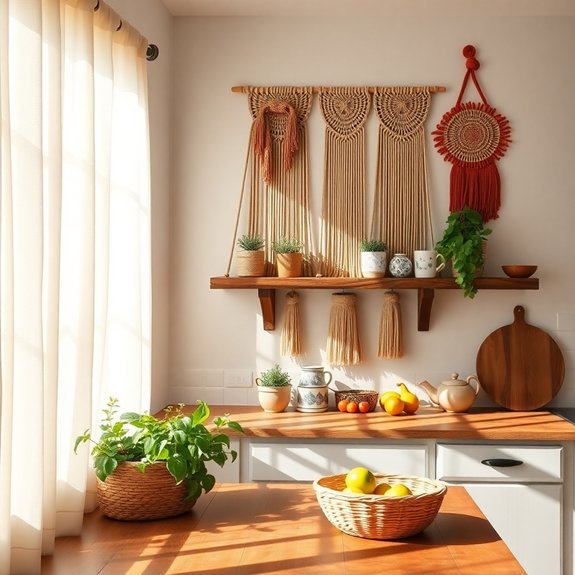 handcrafted textile wall decor