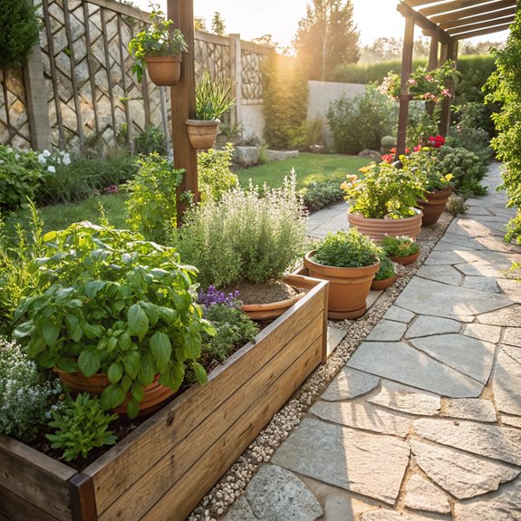 homegrown culinary herb garden