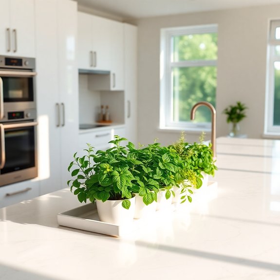 homegrown culinary herb plants