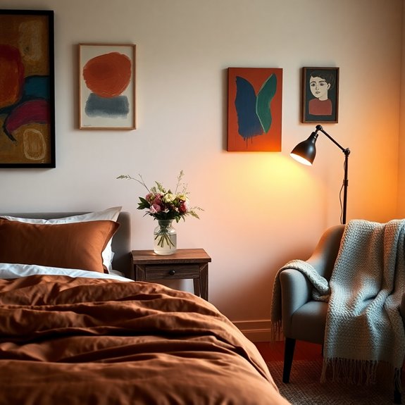 inspiring artwork displayed creatively