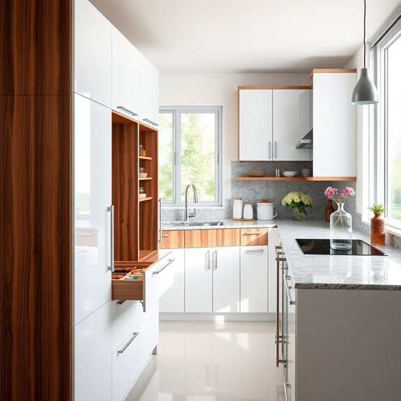 integrate pull out storage solutions