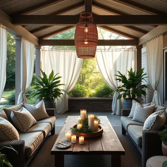 inviting backyard relaxation space