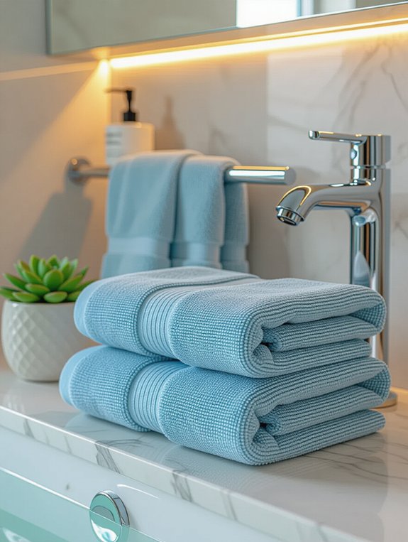 luxurious absorbent bathroom towels