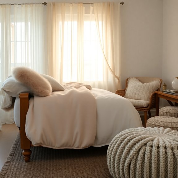 luxurious comfortable cozy materials