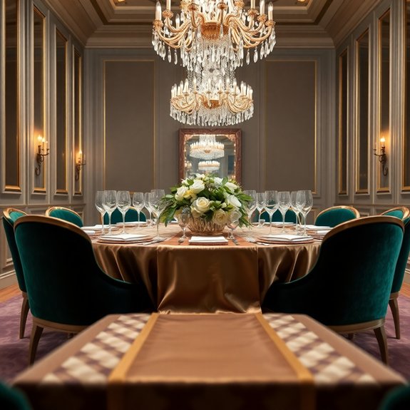 luxurious dining arrangements