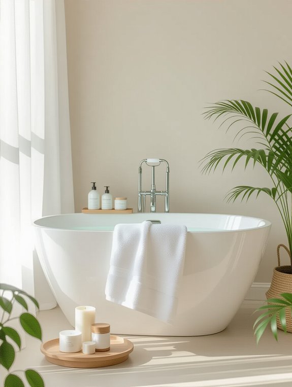 luxurious soft towels displayed