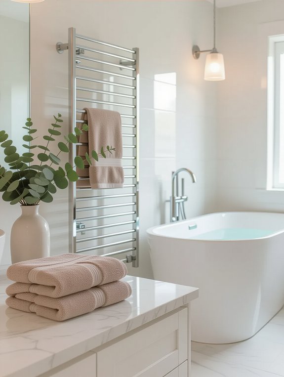 luxurious towel warming experience