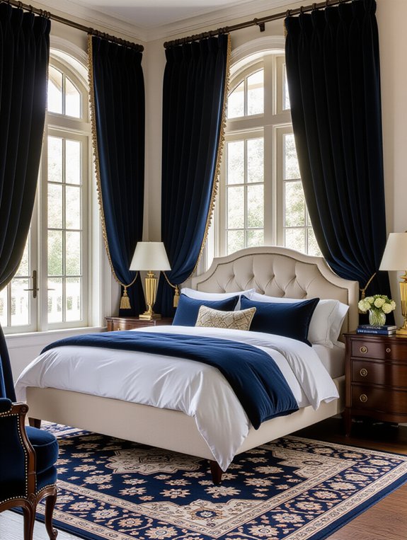 luxurious velvet bedroom textiles