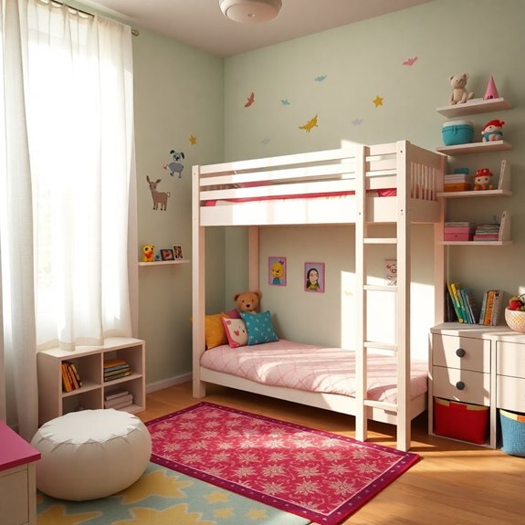 maximize space with bunk beds