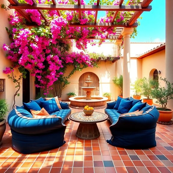 mediterranean inspired outdoor space
