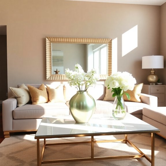 metallic accents for style