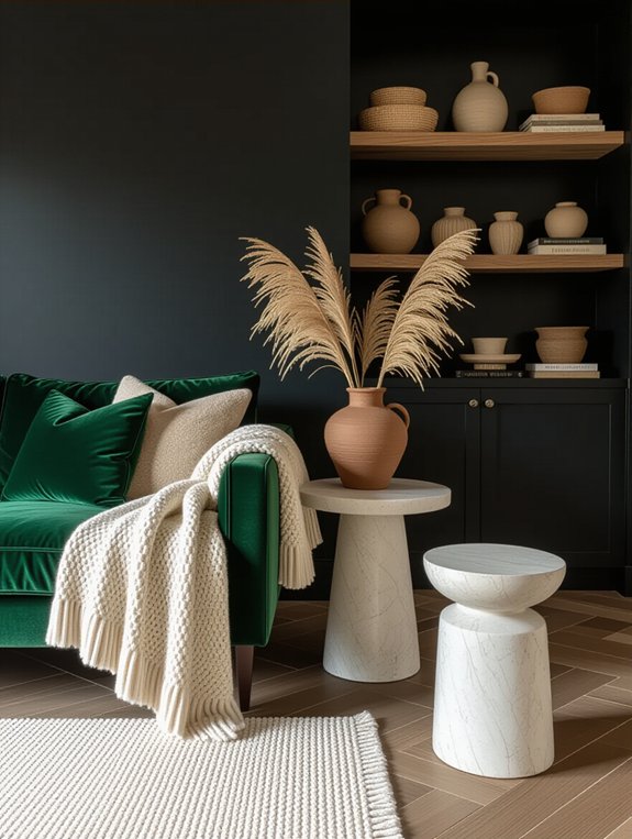 mixing materials creates depth