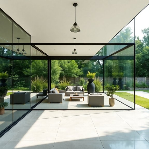modern glass structure design