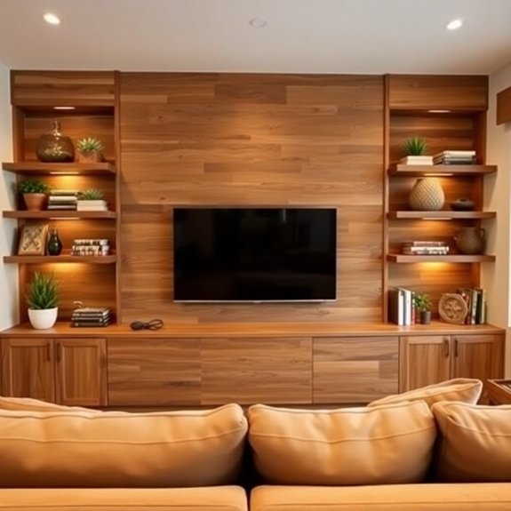 natural timber wall finish