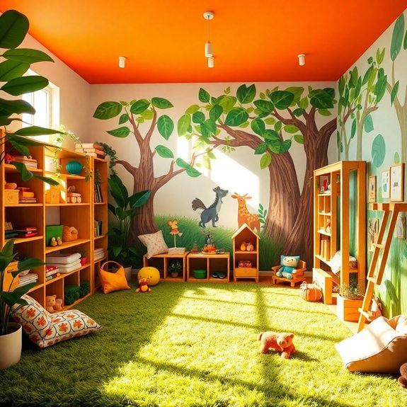 nature themed children s playroom