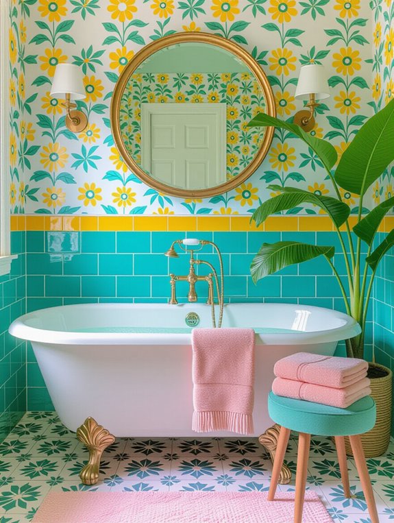 nostalgic retro bathroom vibe