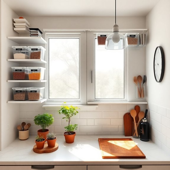 organize with transparent containers