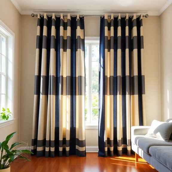 patterned window drapery design