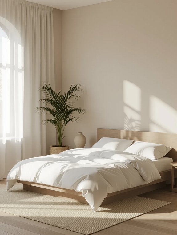 peaceful minimalist bedroom sanctuary