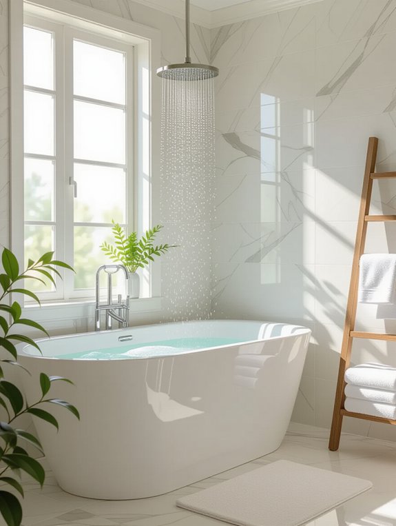 rainfall showerhead spa experience