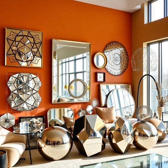 reflective artistic sculptures