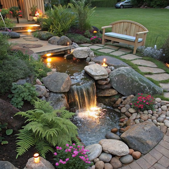 rocky water feature design