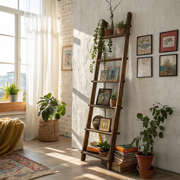 rustic decorative ladder stands