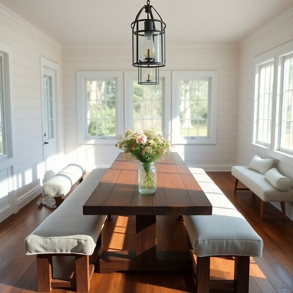 rustic wooden seating options