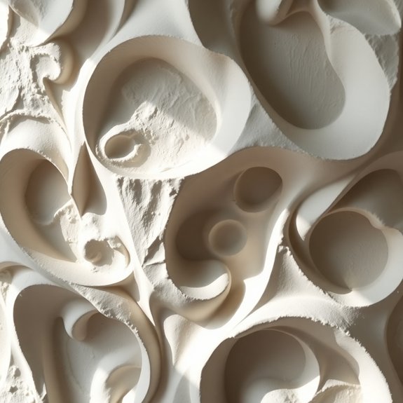 sculpted plaster wall art