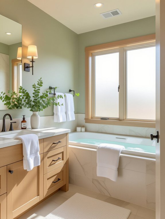 serene bathroom color palettes