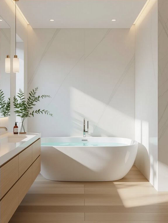 serene minimalist bathroom design