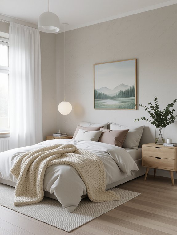 serene minimalistic bedroom retreat