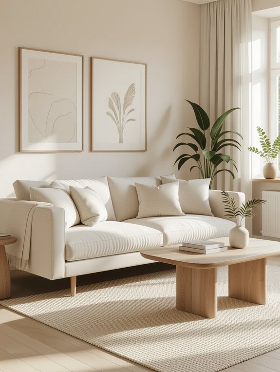 serene minimalistic living room