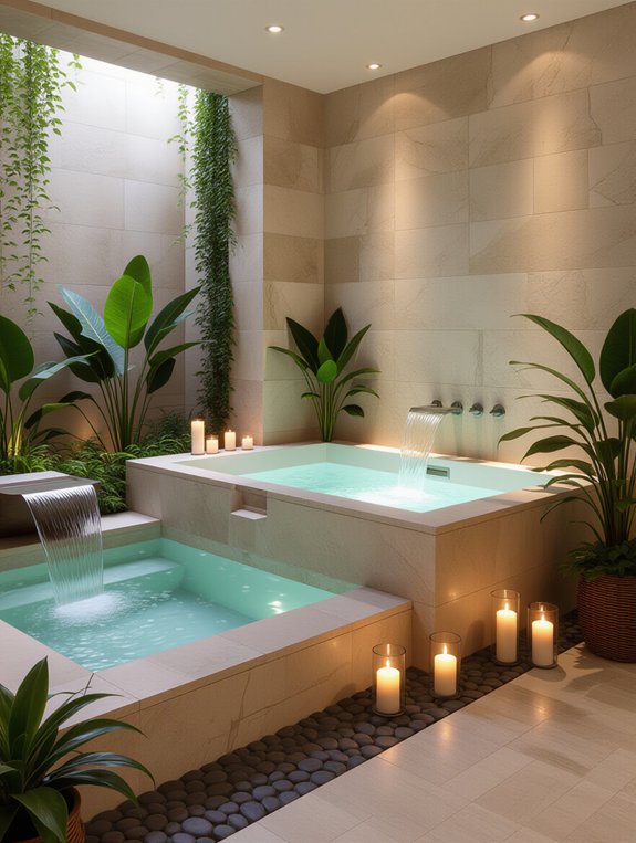 serene sound and water features