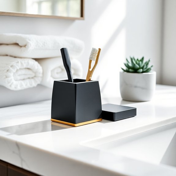 sleek bathroom organizer design