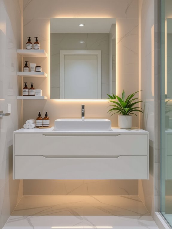 sleek floating vanity benefits