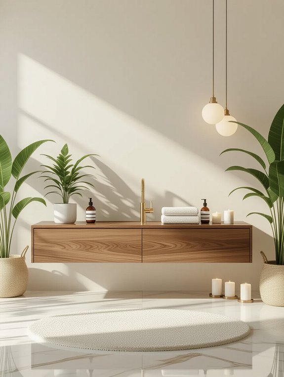 sleek modern bathroom solution