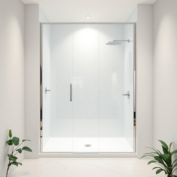 sleek modern shower design