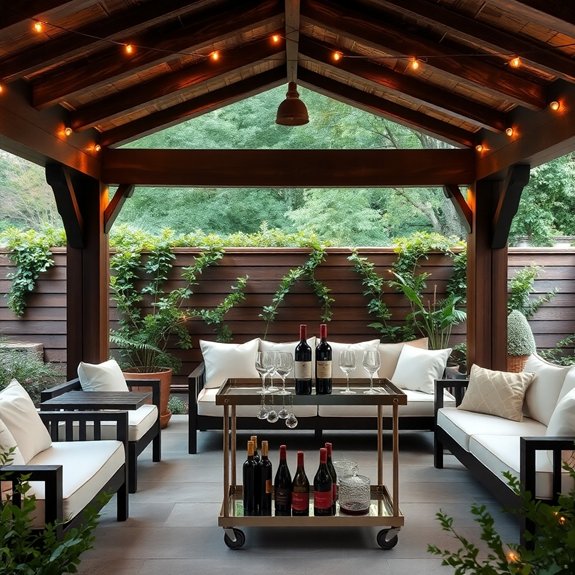 sophisticated wine bar ambiance