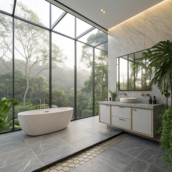 spacious connected living spaces