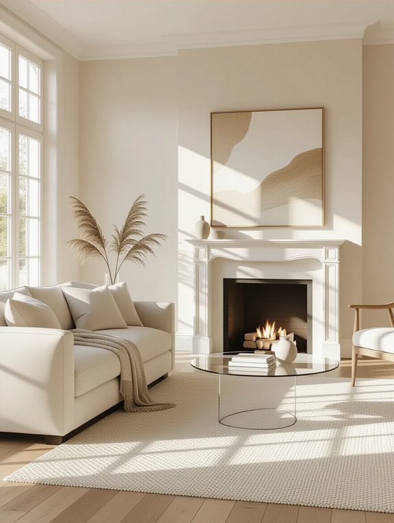 striking artwork enhances ambiance
