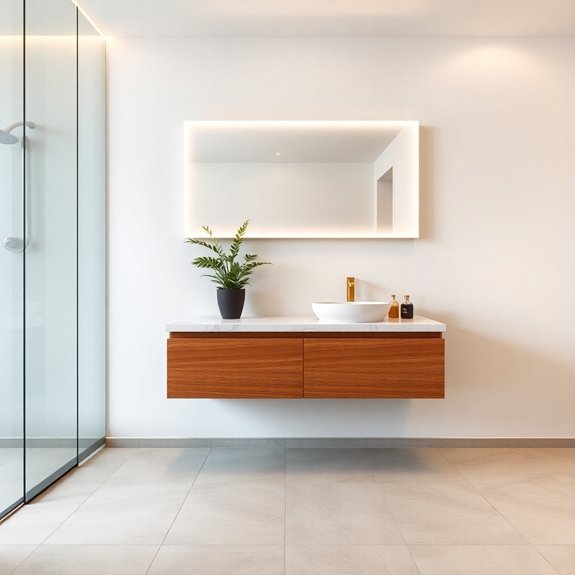 stylish bathroom storage solution