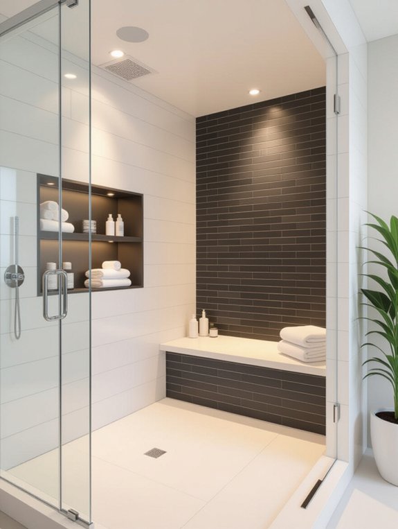 stylish functional shower storage