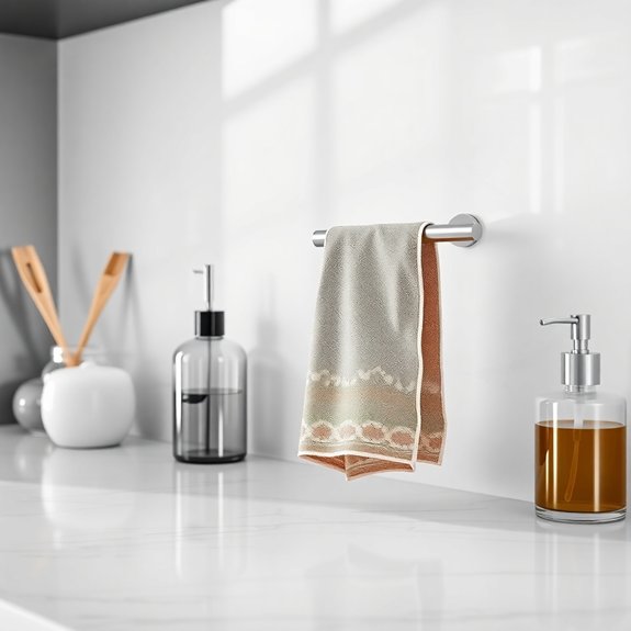 stylish kitchen towel rack