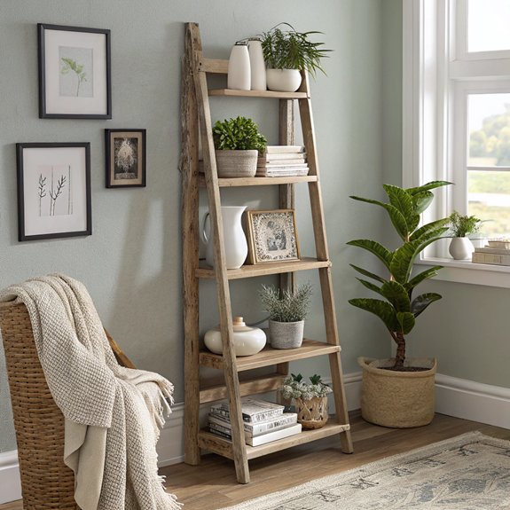 stylish ladder shelf ideas